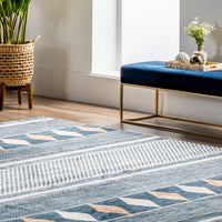 Nuloom Harper Faded Tribal Nha1708A Blue Area Rug