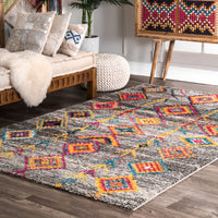 Nuloom Bohemian Tori Nbo1691B Dark Gray Area Rug