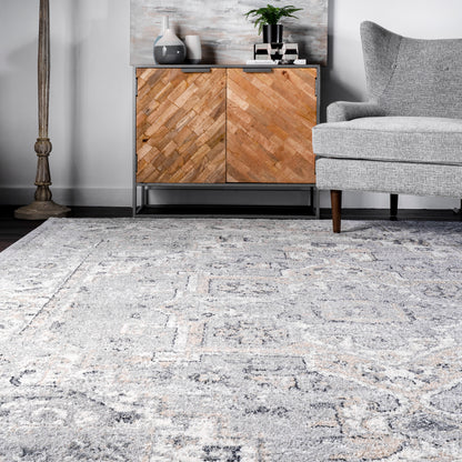 Nuloom Gena Transitional Nge1366A Light Gray Area Rug