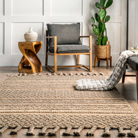 Nuloom Elenora And Aztec Nel3588A Natural Area Rug