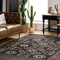 Nuloom Gretel Tribal Motif Ngr3420A Black Area Rug