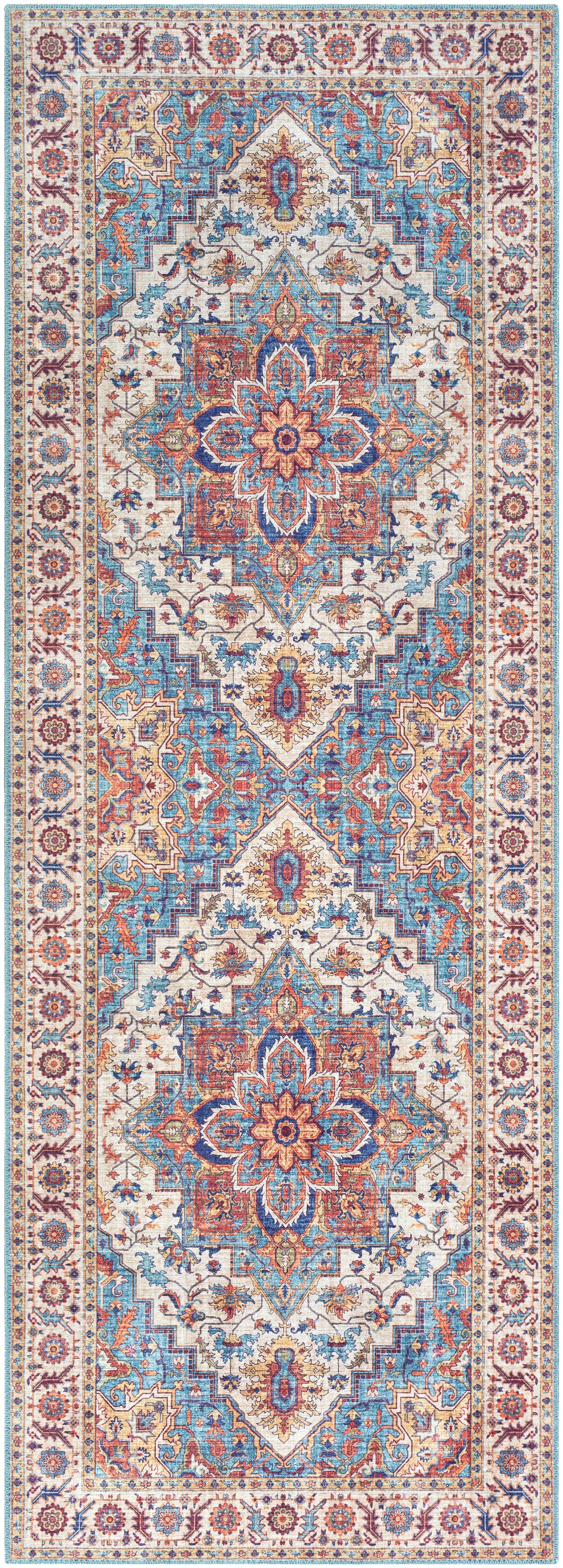 Surya Iris Irs-2301 Navy, Ice Blue, Ivory, Bright Yellow Rugs.