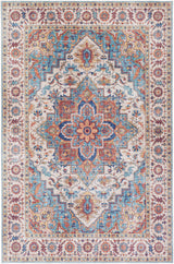 Surya Iris Irs-2301 Navy, Ice Blue, Ivory, Bright Yellow Rugs.