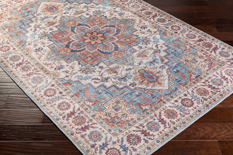 Surya Iris Irs-2301 Navy, Ice Blue, Ivory, Bright Yellow Rugs.