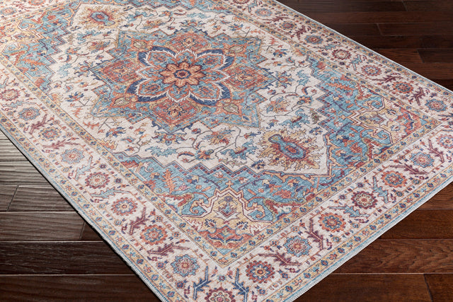 Surya Iris Irs-2301 Navy, Ice Blue, Ivory, Bright Yellow Rugs.