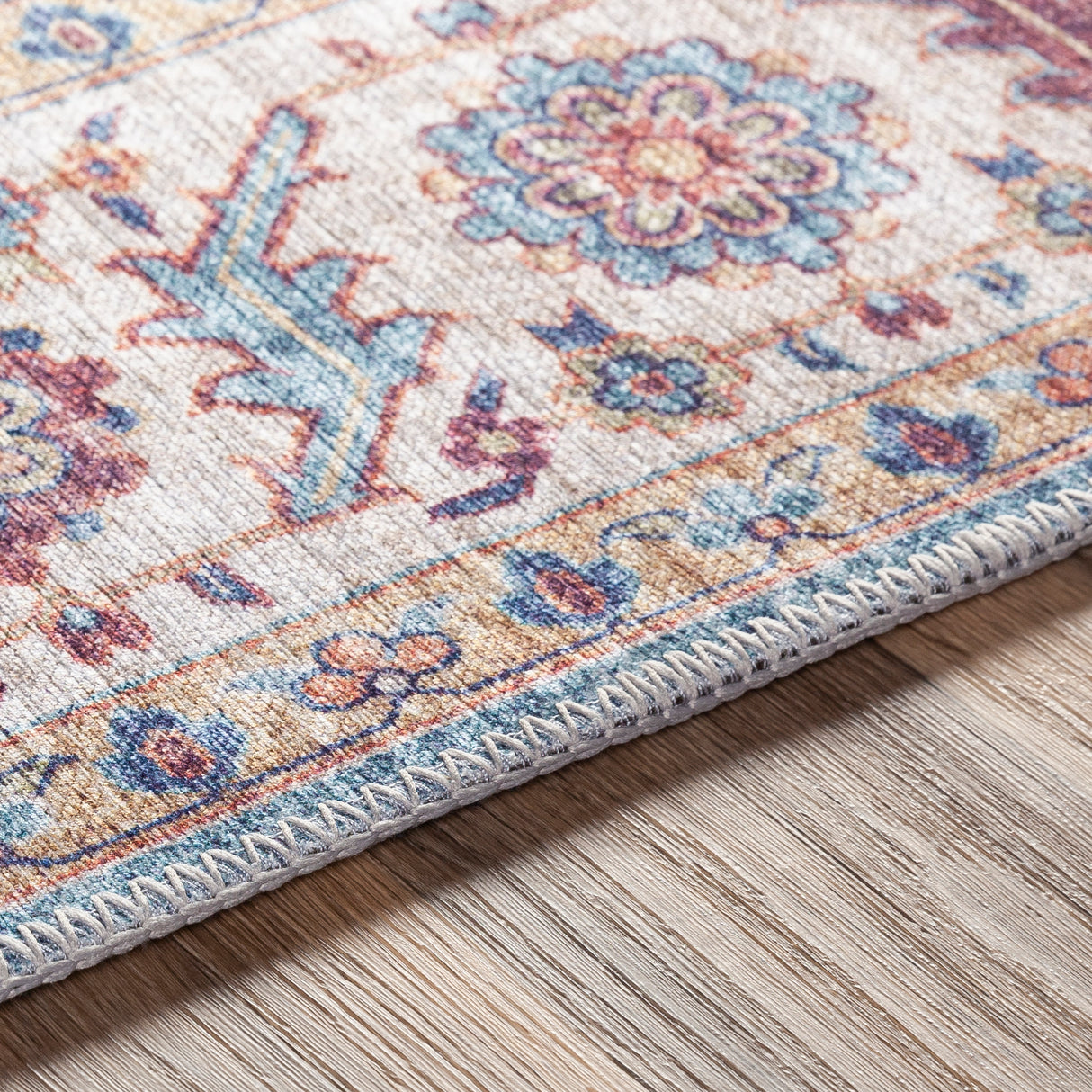 Surya Iris Irs-2301 Navy, Ice Blue, Ivory, Bright Yellow Rugs.