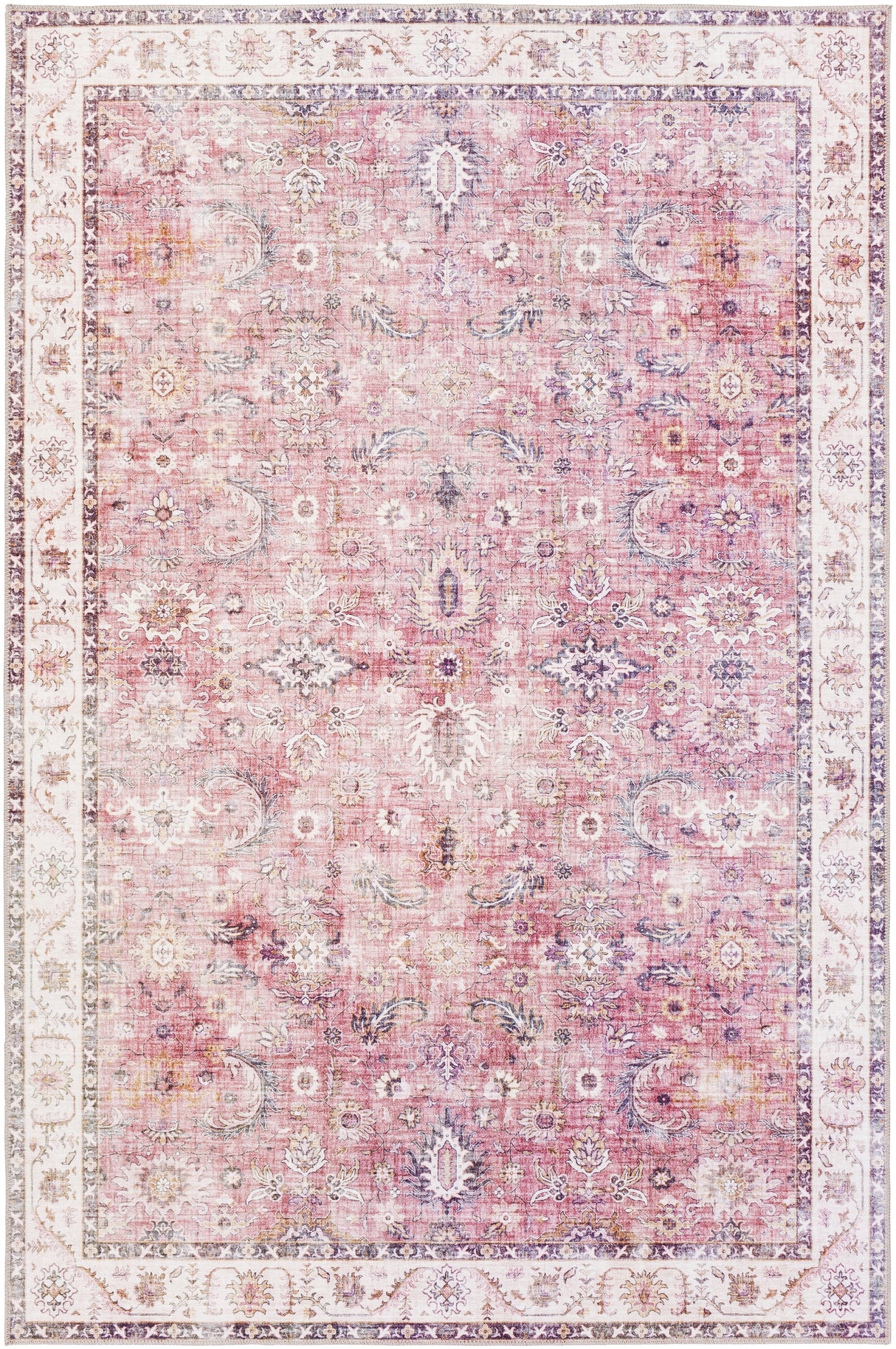 Surya Iris Irs-2305 Garnet, Mauve, Ivory, Wheat Rugs.
