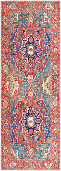 Surya Iris Irs-2309 Burnt Orange, Bright Red, Ice Blue, Navy Area Rug