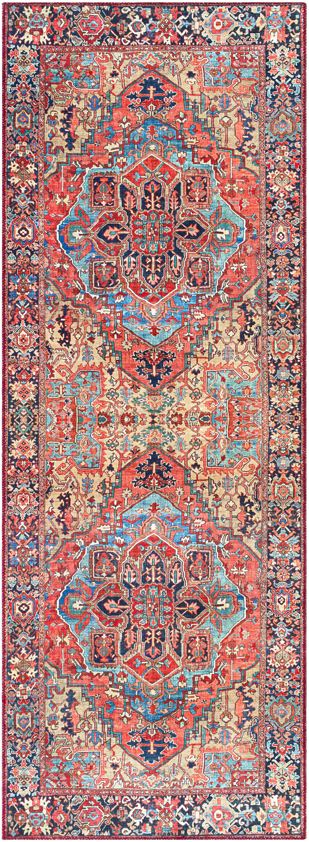 Surya Iris Irs-2310 Bright Red, Navy, Wheat, Ice Blue Rugs.