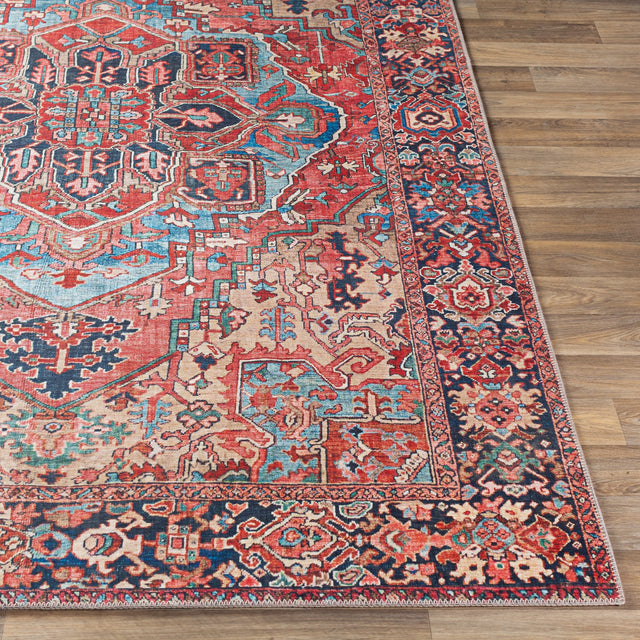 Surya Iris Irs-2310 Bright Red, Navy, Wheat, Ice Blue Rugs.