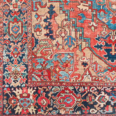 Surya Iris Irs-2310 Bright Red, Navy, Wheat, Ice Blue Rugs.