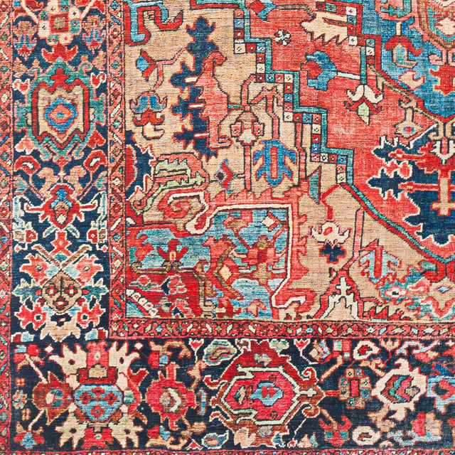 Surya Iris Irs-2310 Bright Red, Navy, Wheat, Ice Blue Rugs.