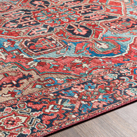 Surya Iris Irs-2310 Bright Red, Navy, Wheat, Ice Blue Rugs.