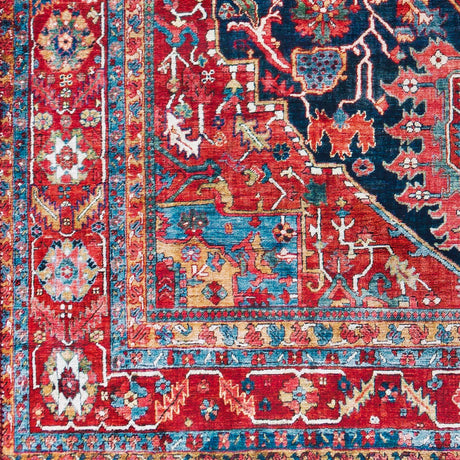Surya Iris Irs-2316 Navy, Denim, Bright Red, Grass Green Rugs.
