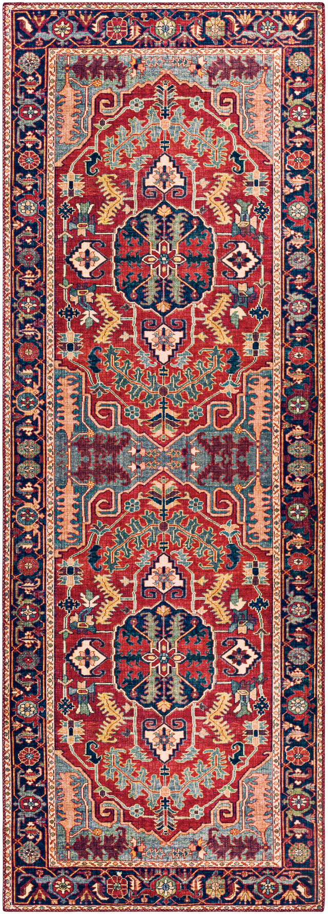 Surya Iris Irs-2317 Navy, Bright Red, Denim, Grass Green Rugs.