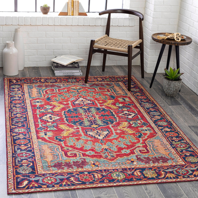 Surya Iris Irs-2317 Navy, Bright Red, Denim, Grass Green Rugs.