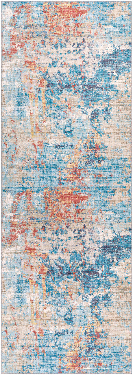 Surya Iris Irs-2318 Teal, Denim, Burnt Orange, Wheat Rugs.