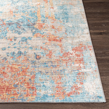 Surya Iris Irs-2318 Teal, Denim, Burnt Orange, Wheat Rugs.