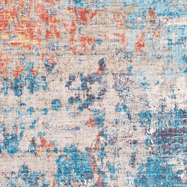 Surya Iris Irs-2318 Teal, Denim, Burnt Orange, Wheat Rugs.