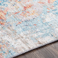 Surya Iris Irs-2318 Teal, Denim, Burnt Orange, Wheat Area Rug