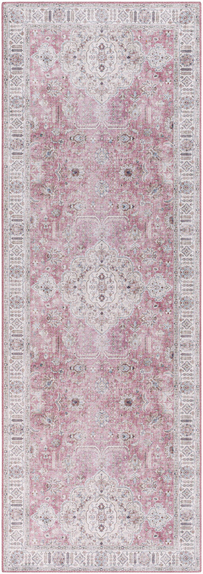 Surya Iris Irs-2321 Mauve, Blush, Pale Blue, Brown Area Rug