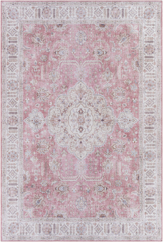 Surya Iris Irs-2321 Mauve, Blush, Pale Blue, Brown Area Rug