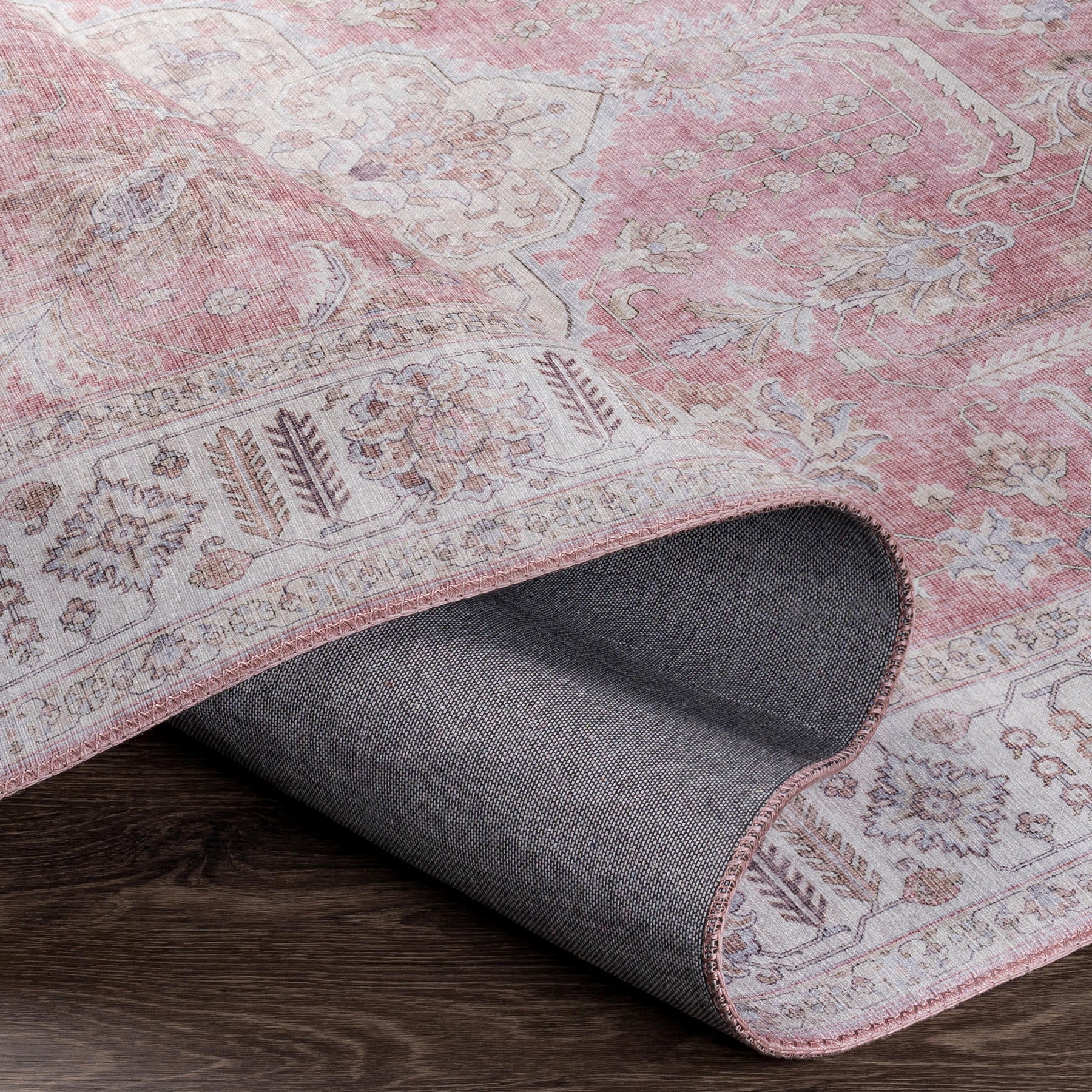 Surya Iris Irs-2321 Mauve, Blush, Pale Blue, Brown Area Rug