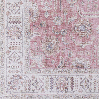 Surya Iris Irs-2321 Mauve, Blush, Pale Blue, Brown Area Rug