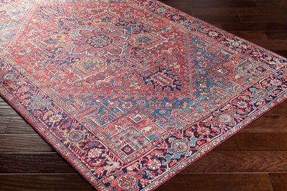 Surya Iris Irs-2330 Dark Blue, Red, Tan, Teal Area Rug