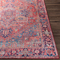 Surya Iris Irs-2330 Dark Blue, Red, Tan, Teal Area Rug