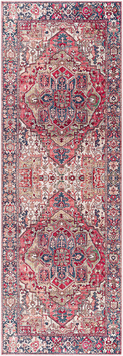 Surya Iris Irs-2357 Burgundy, Dark Blue, Sage, Blush Area Rug