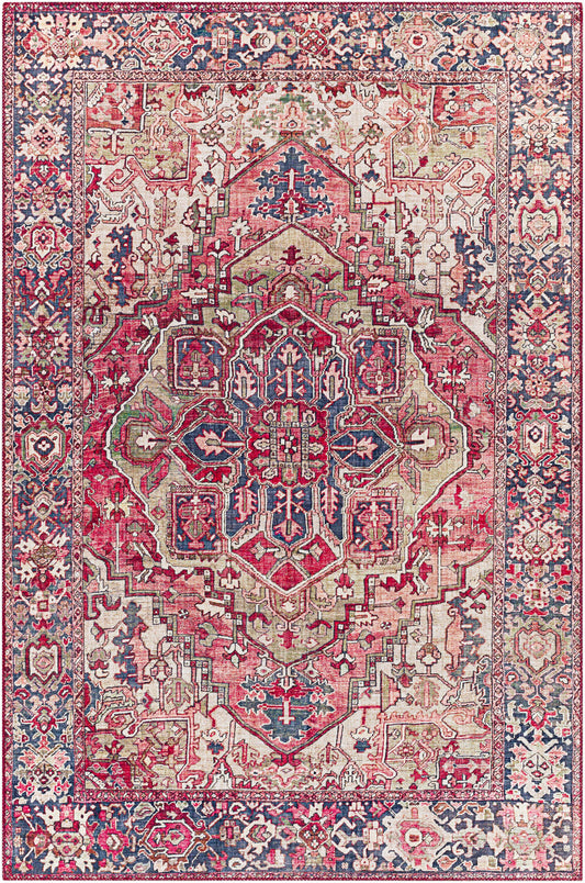 Surya Iris Irs-2357 Burgundy, Dark Blue, Sage, Blush Area Rug