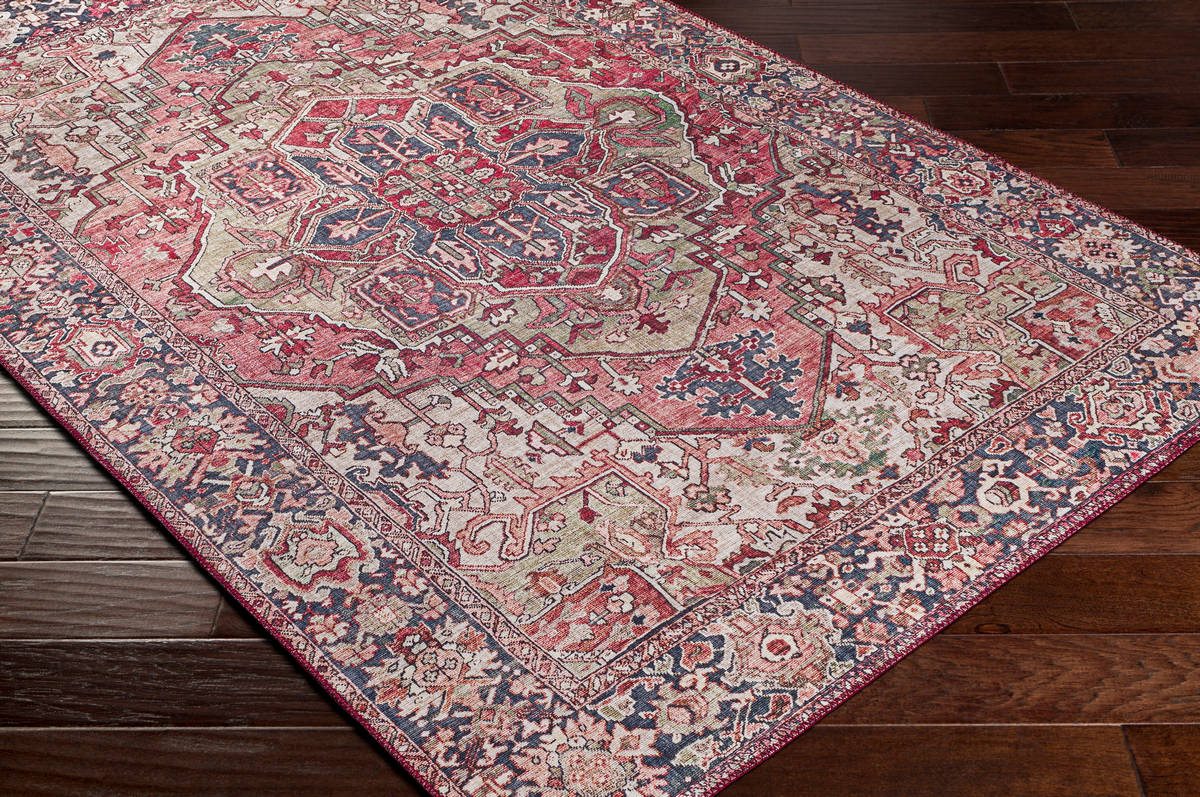 Surya Iris Irs-2357 Burgundy, Dark Blue, Sage, Blush Area Rug