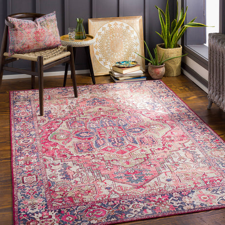 Surya Iris Irs-2357 Burgundy, Dark Blue, Sage, Blush Area Rug