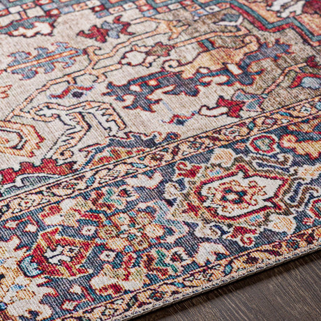 Surya Iris Irs-2358 Burnt Orange, Tan, Dark Blue, Denim Rugs.