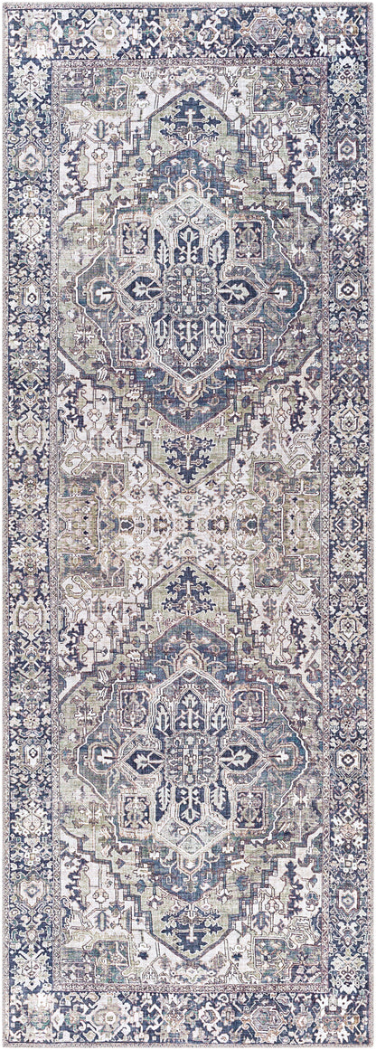 Surya Iris Irs-2359 Charcoal, Sage, Light Gray, Cream Area Rug