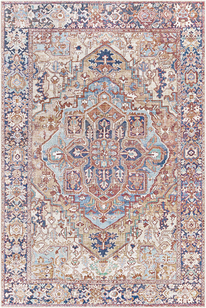 Surya Iris Irs-2360 Dark Brown, Tan, Dark Blue, Denim Area Rug