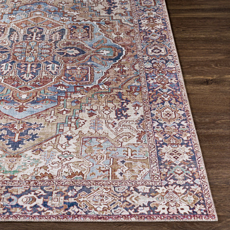 Surya Iris Irs-2360 Dark Brown, Tan, Dark Blue, Denim Rugs.