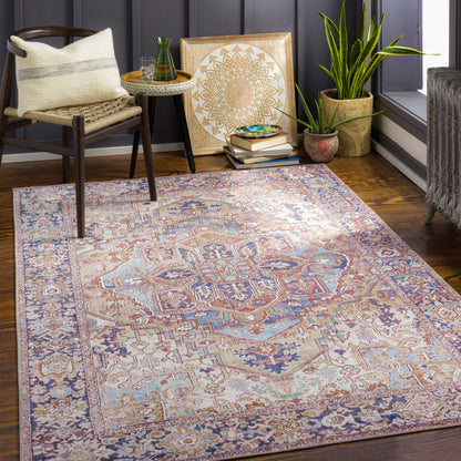 Surya Iris Irs-2360 Dark Brown, Tan, Dark Blue, Denim Area Rug