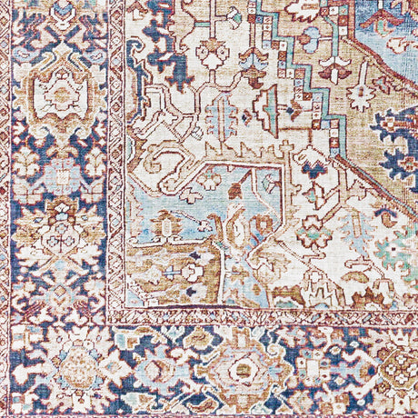 Surya Iris Irs-2360 Dark Brown, Tan, Dark Blue, Denim Rugs.