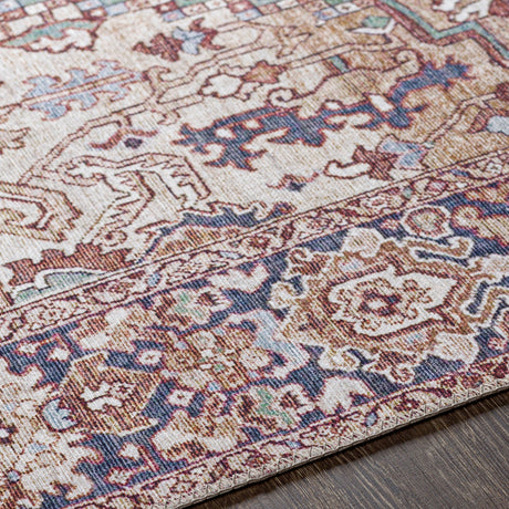 Surya Iris Irs-2360 Dark Brown, Tan, Dark Blue, Denim Rugs.