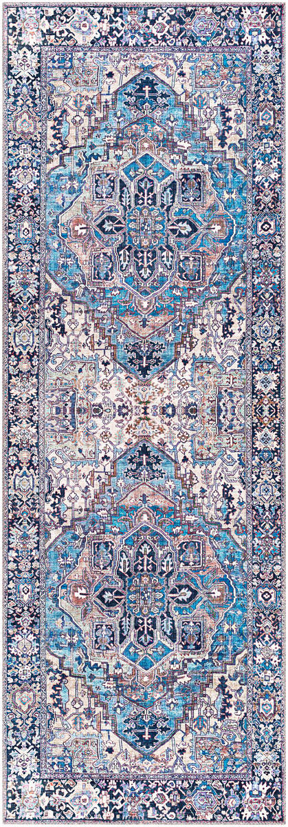 Surya Iris Irs-2362 Denim, Dark Blue, Beige, Lilac Area Rug