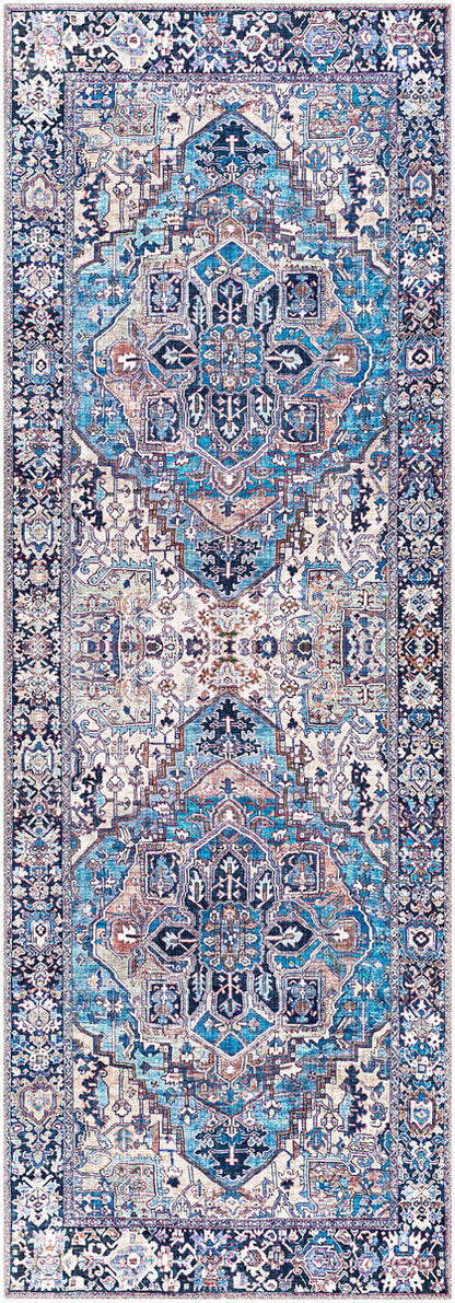 Surya Iris Irs-2362 Denim, Dark Blue, Beige, Lilac Area Rug