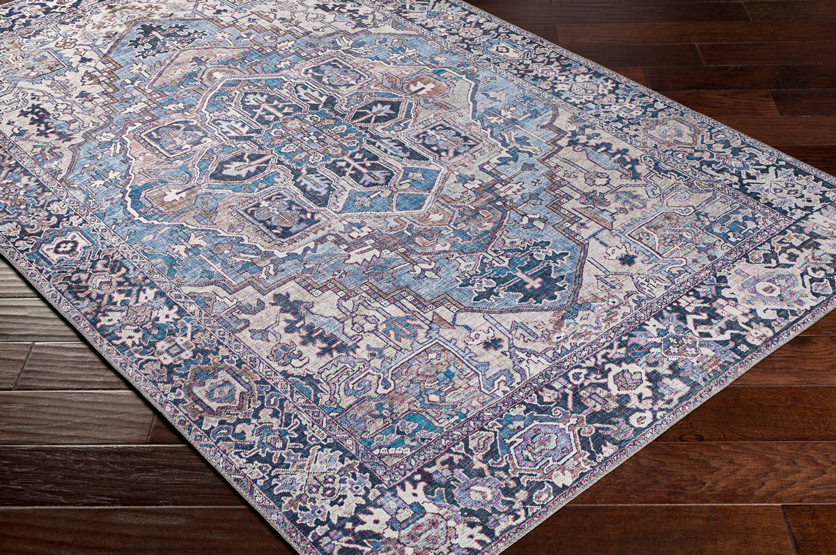 Surya Iris Irs-2362 Denim, Dark Blue, Beige, Lilac Area Rug