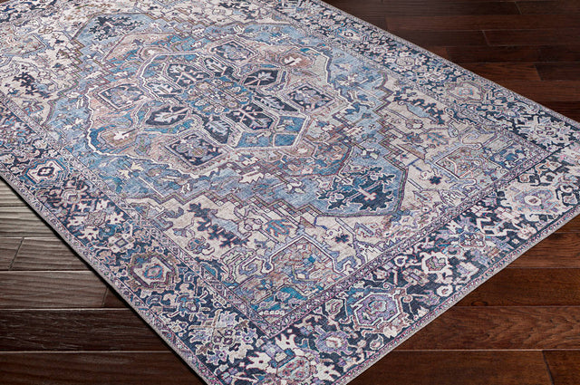 Surya Iris Irs-2362 Denim, Dark Blue, Beige, Lilac Rugs.