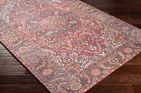 Surya Iris Irs-2363 Bright Red, Burnt Orange, Denim, Dark Blue Area Rug