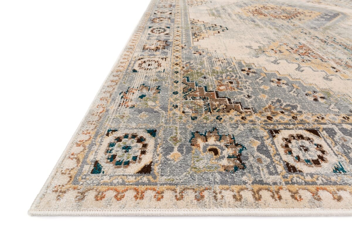 Loloi Isadora Isa-01 Oatmeal / Silver Vintage / Distressed Area Rug