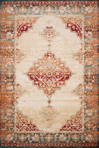 Loloi Isadora Isa-04 Ant. Ivory / Sunset Area Rug