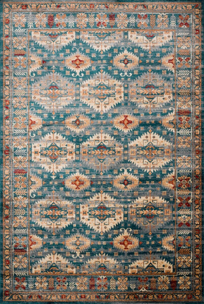 Loloi Isadora Isa-06 Lagoon / Multi Area Rug