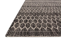 Loloi Isle Ie-01 Black / Grey Striped Area Rug